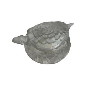 Vintage Fenton Turtle Figurine Figural Paper Weight Chrystal Velvet Early Tag